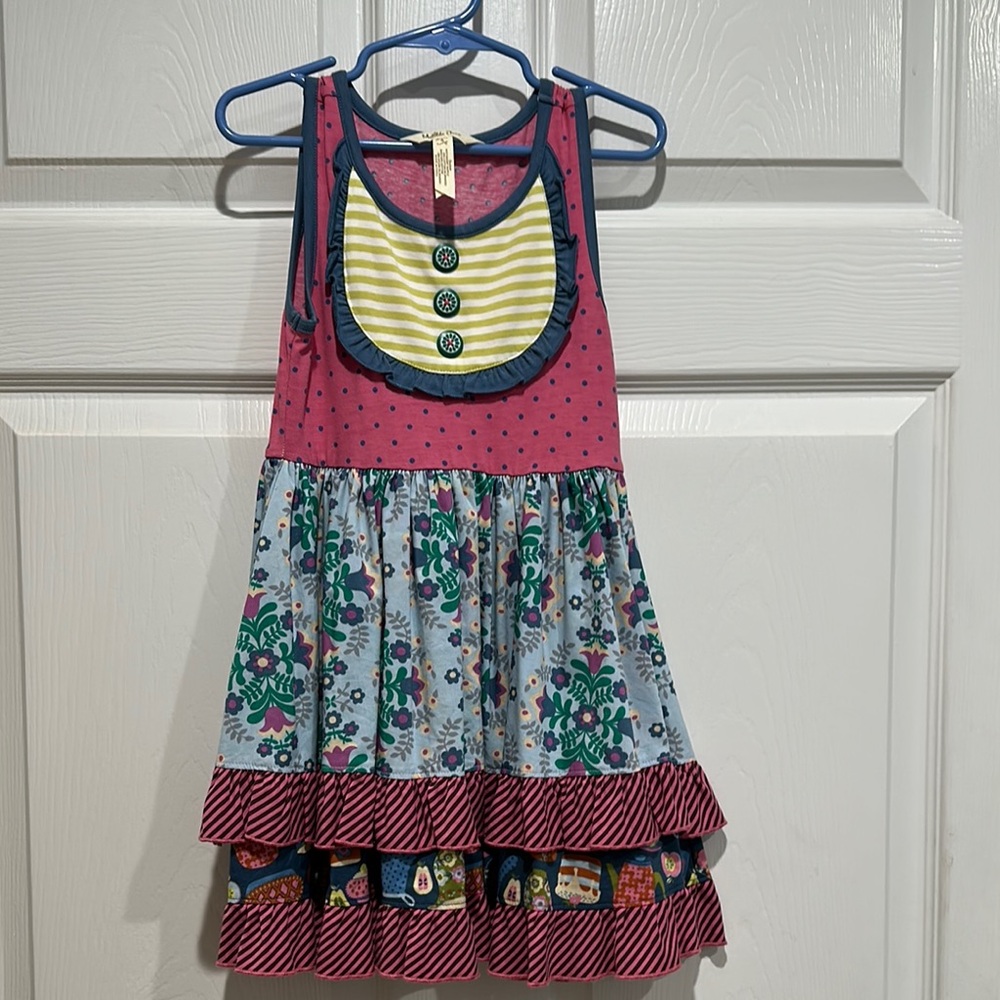 Matilda Jane Colorful Sleeveless Dress with Floral Pattern
